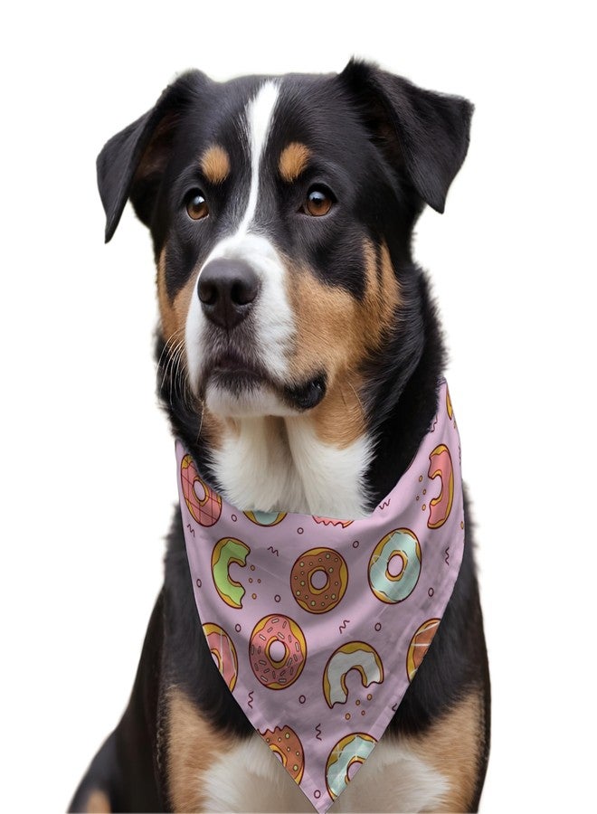 W Improved Donut Dog Bandana (Mad Over Donuts) | This Stunning Gorgeous Design Dog Bandana Scarf is Perfect Styling Accessory for Dogs Large, Medium & Small. One Size Fits All. - Image 3